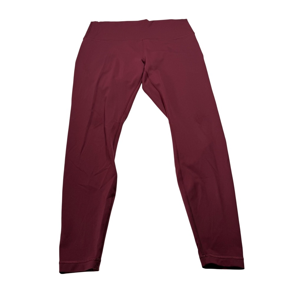 LULULEMON Wunder‎ Train High-Rise Pant Red Merlot Leggings Women's Size 14